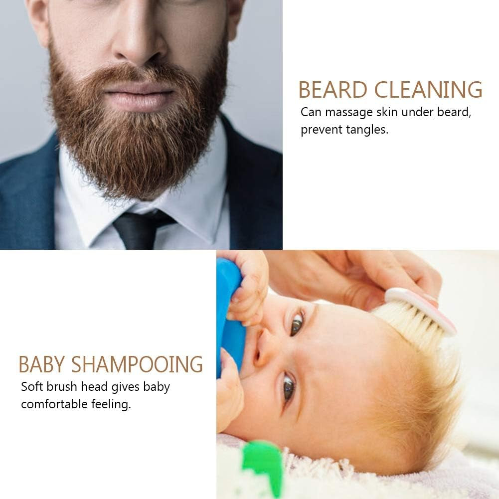 Multi-Function Hair Brush - Baby Hair Brush, Soft and Comfortable - Retro Oil Head Brush, Styling Engraving Cleaning Tool - Beard Comb, Men'S Daily Care Tools