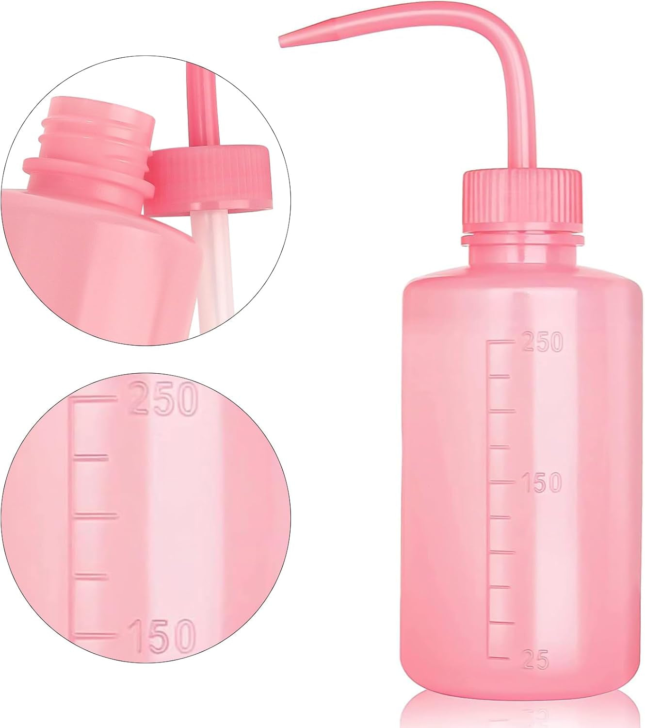3 PCS Lash Shampoo Brush Sets with 1Pcs 250 ML Plastic Satety Lash Tatoo Wash Bottles 2PCS Nose Blackhead Facial Cleaning Brush for Eyelash Extension Supplies (Styel #5)