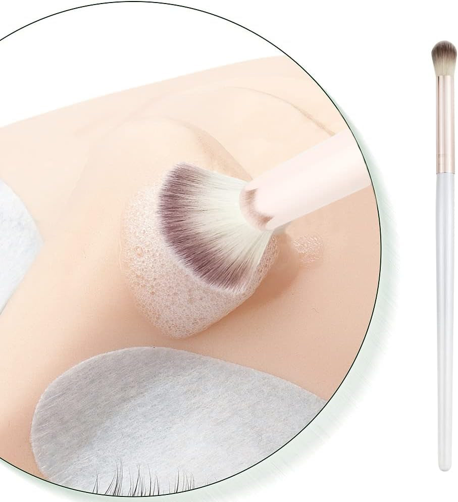 12 PCS Eyelash Cleaning Brush for Lash Extension, Wash Extension Lash Shampoo Brushes, Fluffy Cleaning Bath Makeup Eyelash Eyeshadow Brush Set