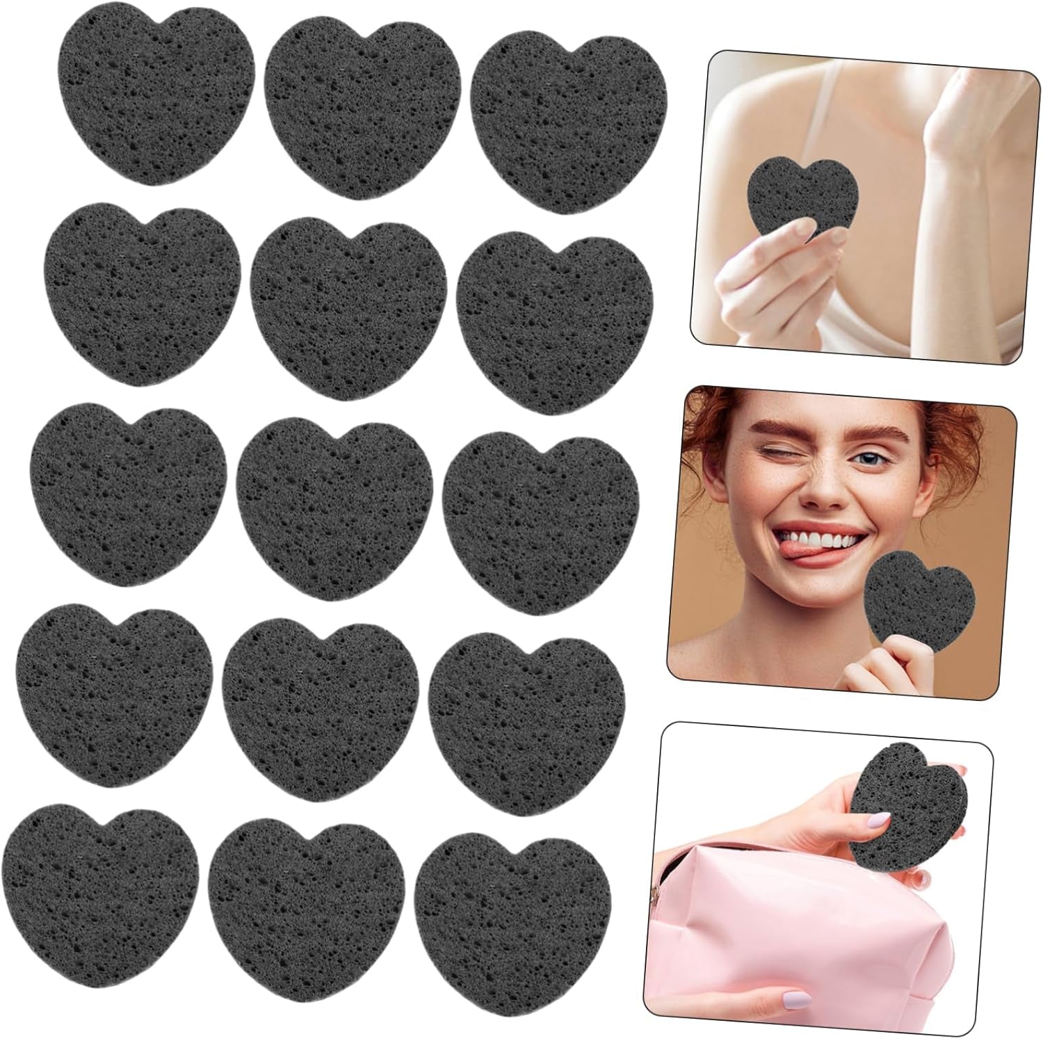 20Pcs Facial Sponge Face Wash Soft Exfoliating Sponges for Washing Face Cleansing and Makeup Remover