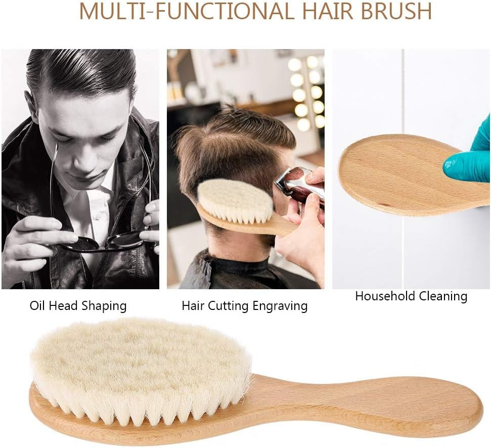 Multi-Function Hair Brush - Baby Hair Brush, Soft and Comfortable - Retro Oil Head Brush, Styling Engraving Cleaning Tool - Beard Comb, Men'S Daily Care Tools