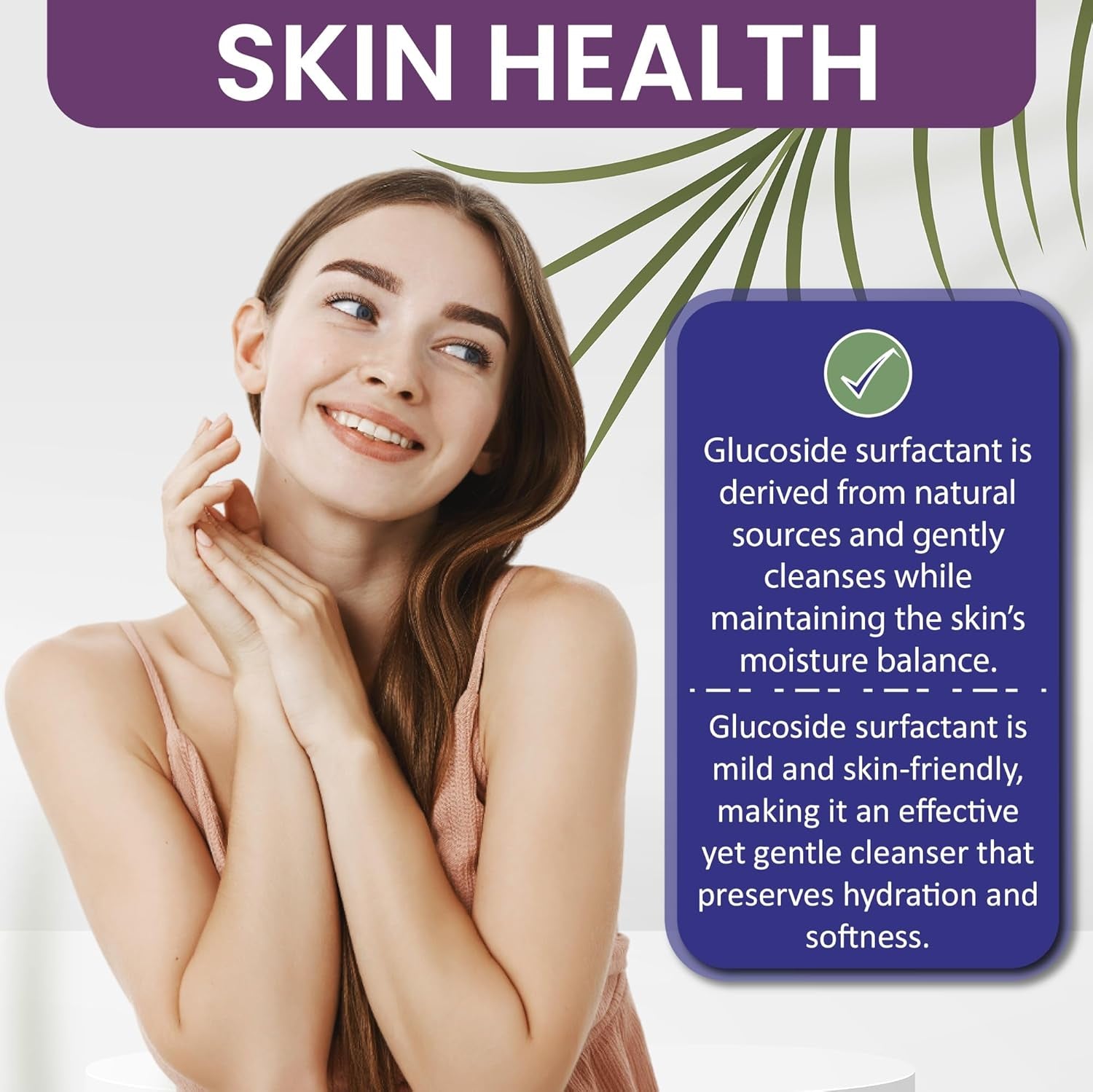 Glucoside Surfactant Base - Plant Derived All in One Natural Gentle Mild Rich Foaming Cleanser - Lauryl Decyl Coco Capryl Caprylyl Cosmetic Liquid Hand Soap Body Wash - 32 Oz