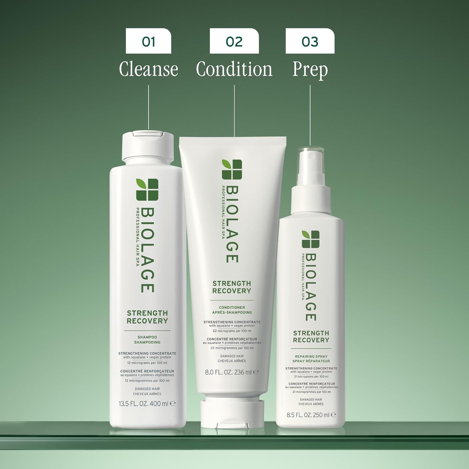 Biolage Strength Recovery Shampoo, for Damaged & Sensitized Hair, Gently Cleanses & Reduces Breakage, Vegan, Cruelty-Free, Packaging May Vary