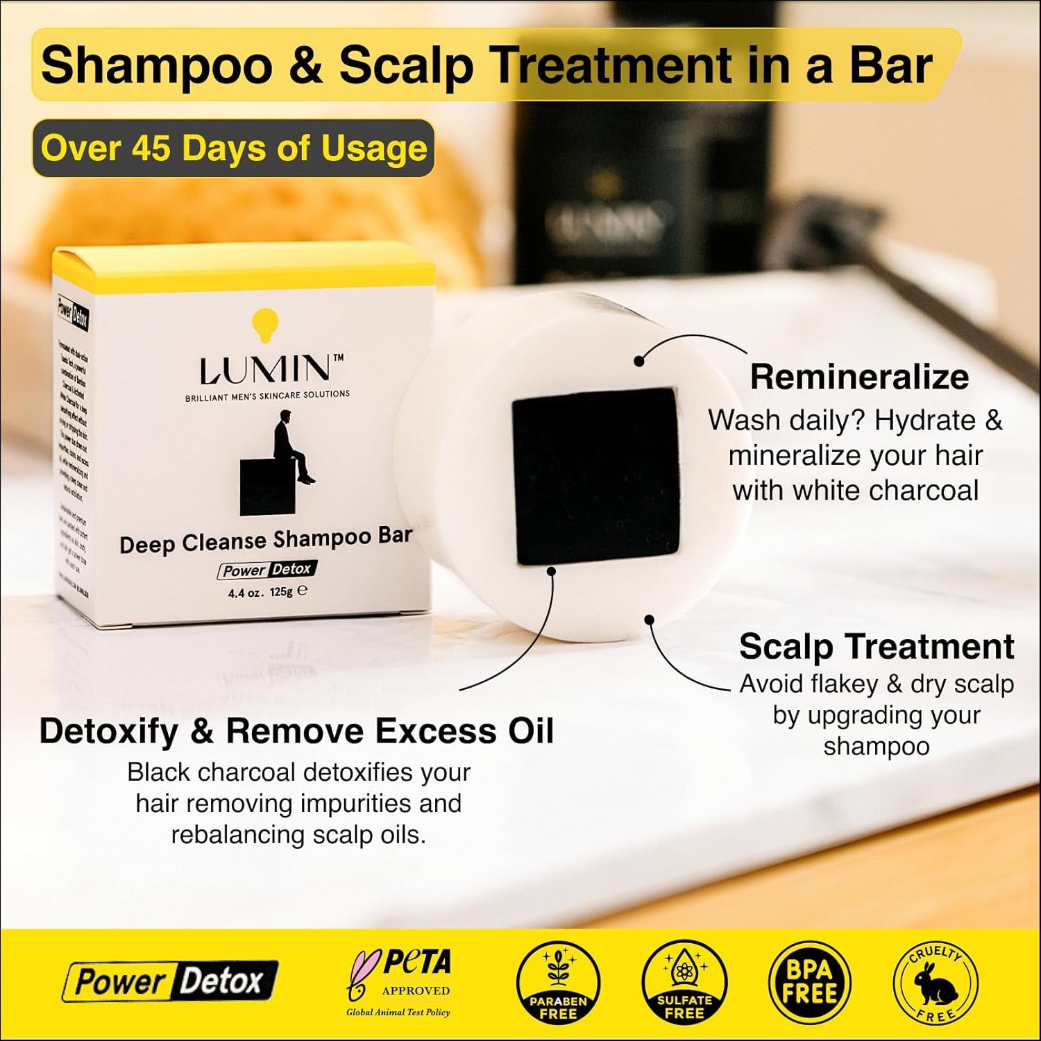 Natural Solid Shampoo Bar Soap. Solid Shampoo for Hair Nourishment, Shampoo Bars for Hair Health Hair Shampoo Bars for Hair