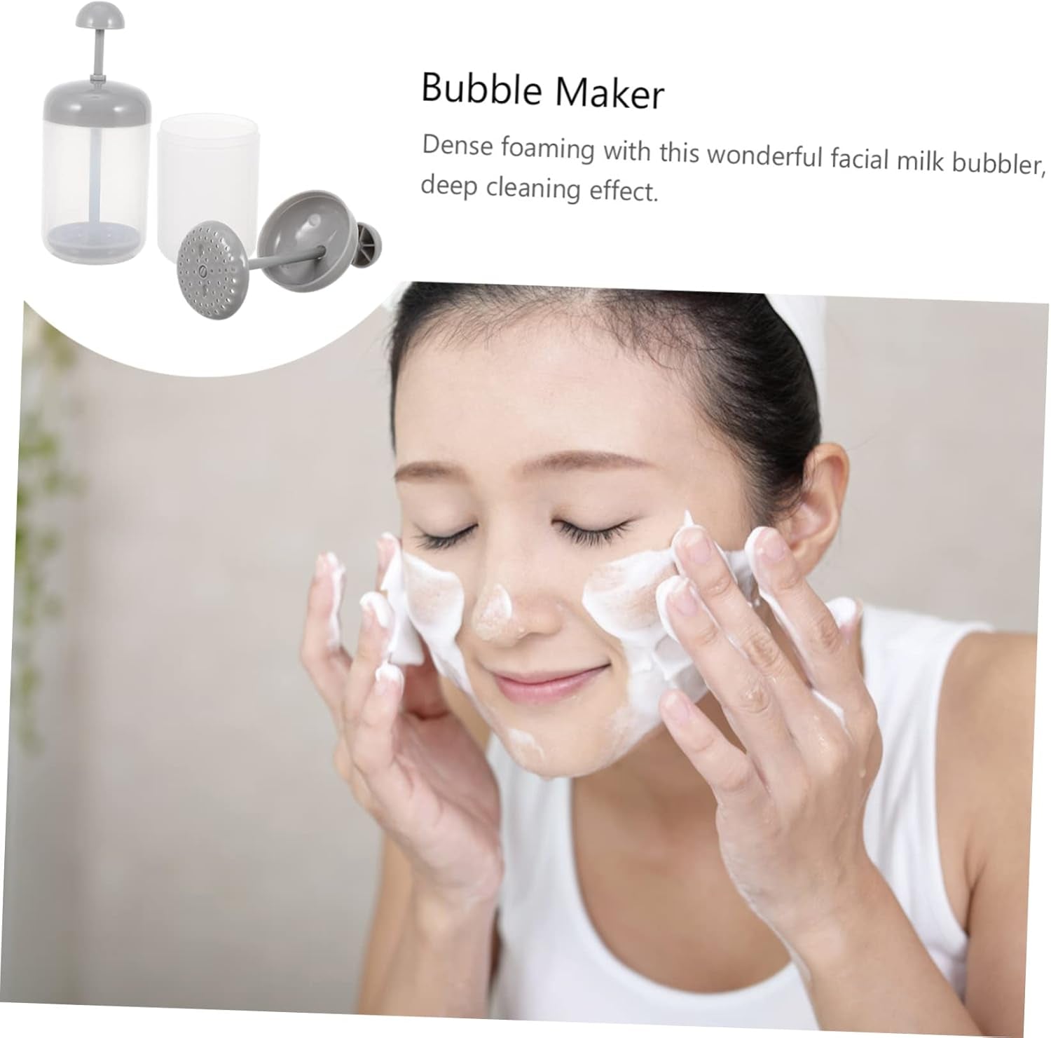 2Sets Travel Foaming Cup Bubble Maker Facial Foam Machine for Bath and Shampoo 2Pcs*2