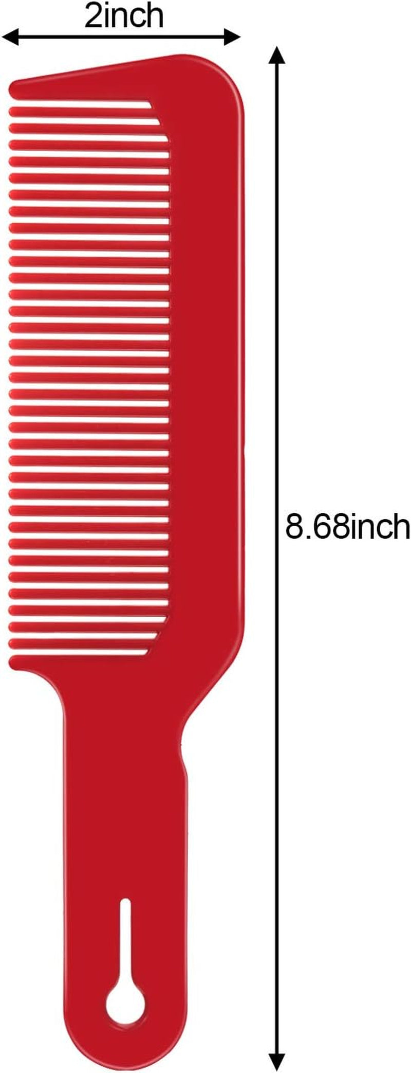 3 Pieces Barber Combs Flat Top Clipper Combs Hair Cutting for Flat Top and Clipper Cuts(Red)