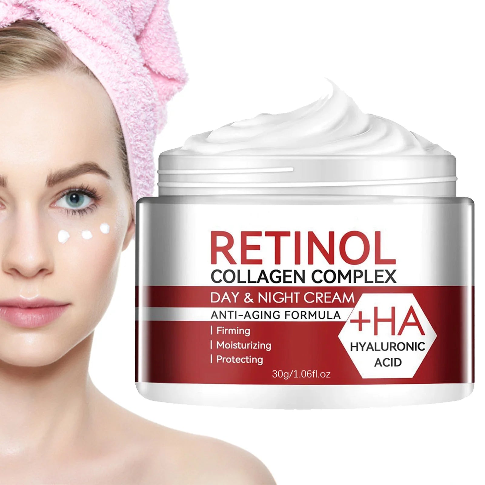 Retinol Face Moisturizer Moisturizing Retinol Cream Anti-Wrinkle Aging Moisturizing Shrink Pores Whitening Smooth Retinol Cream