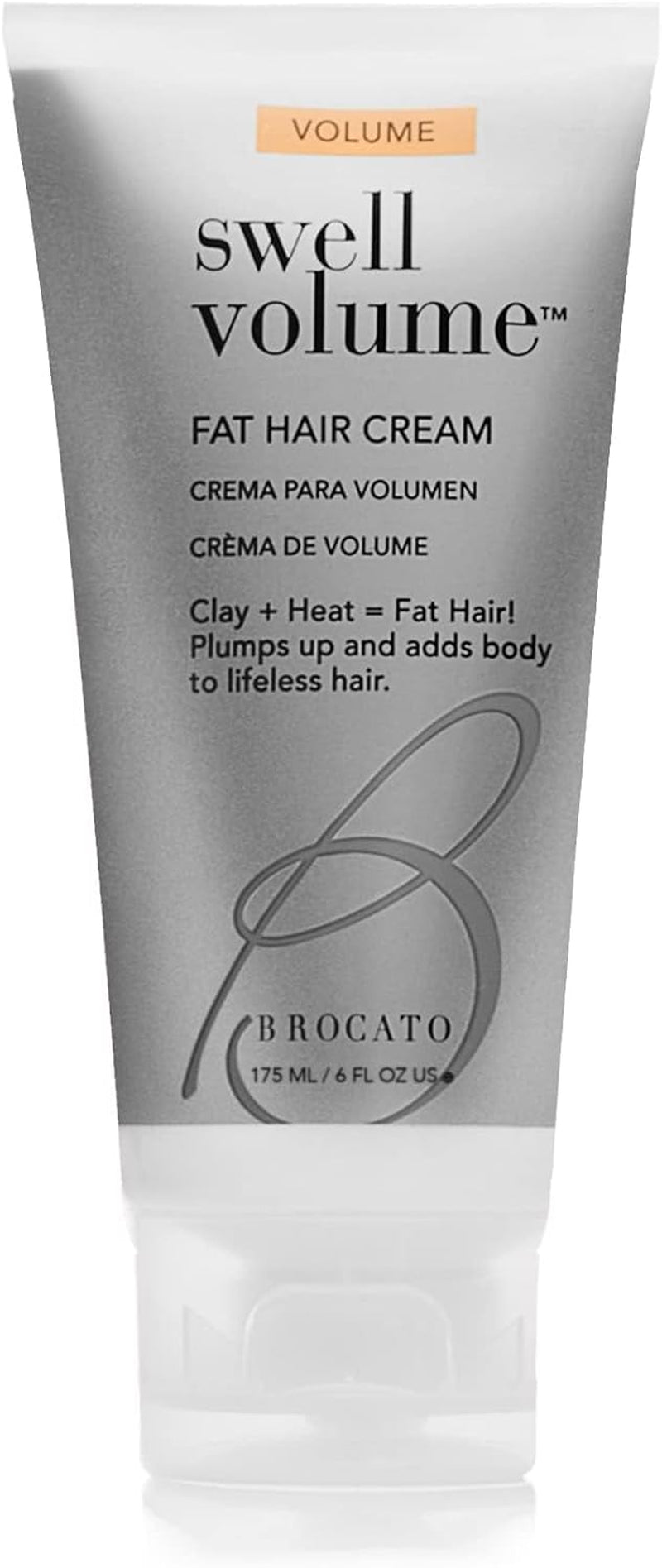 Swell Volume Hair Creams: Volumizing & Thickening Products for Men & Women - Heat Activated Fat Hair Volumizer Cream Plumps, Shapes & Adds Thickness to Thin Hair - Formulated with Clay - 6 Oz