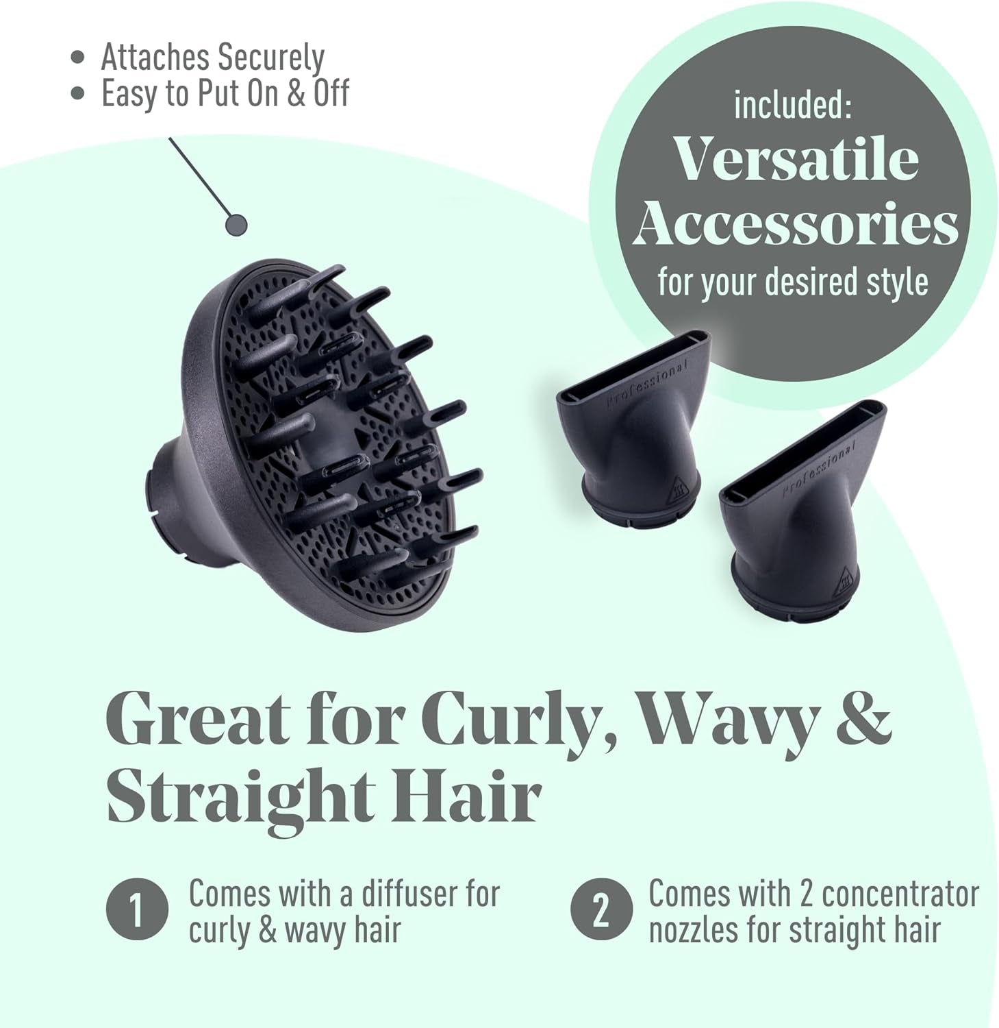 Dragonfly Ionic Hair Dryer with Diffuser | Lightweight Professional Hair Dryer | Smart Negative Ion | High Speed Hair Dryer | Brushless Ionic Blow Dryer | Low EMF