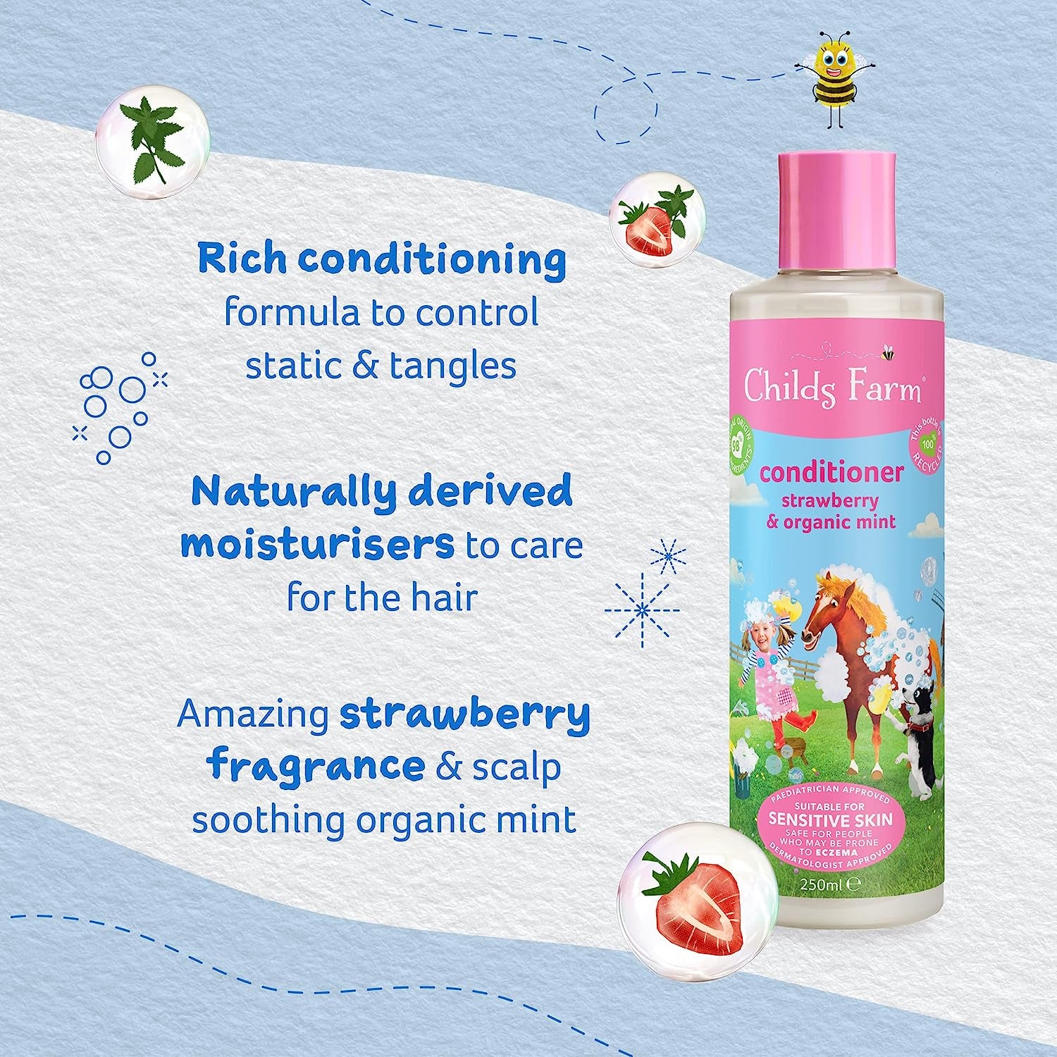 Conditioner, Strawberry & Organic Mint 500Ml