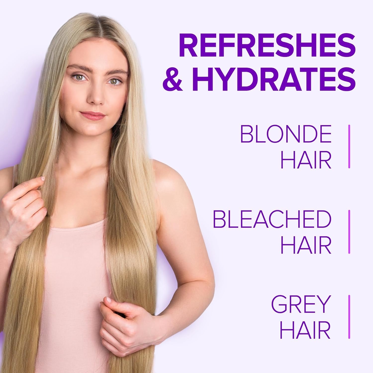Purple Shampoo for Blonde Hair Blonde Shampoo (500Ml) SULPHATE FREE Blue Shampoo Toner for Blonde Hair Removes Brassy Tones - Silver Shampoo for Bleached Platinum Gray Hair No Yellow Shampoo