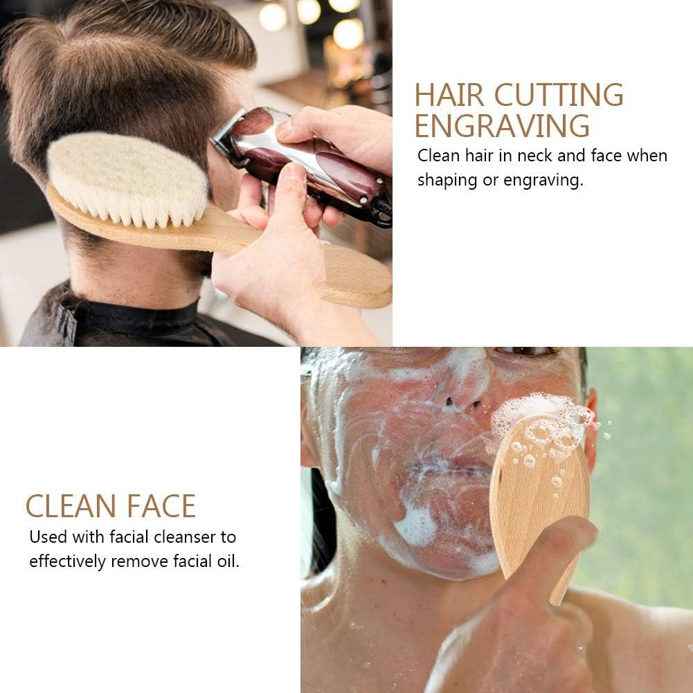 Multi-Function Hair Brush - Baby Hair Brush, Soft and Comfortable - Retro Oil Head Brush, Styling Engraving Cleaning Tool - Beard Comb, Men'S Daily Care Tools