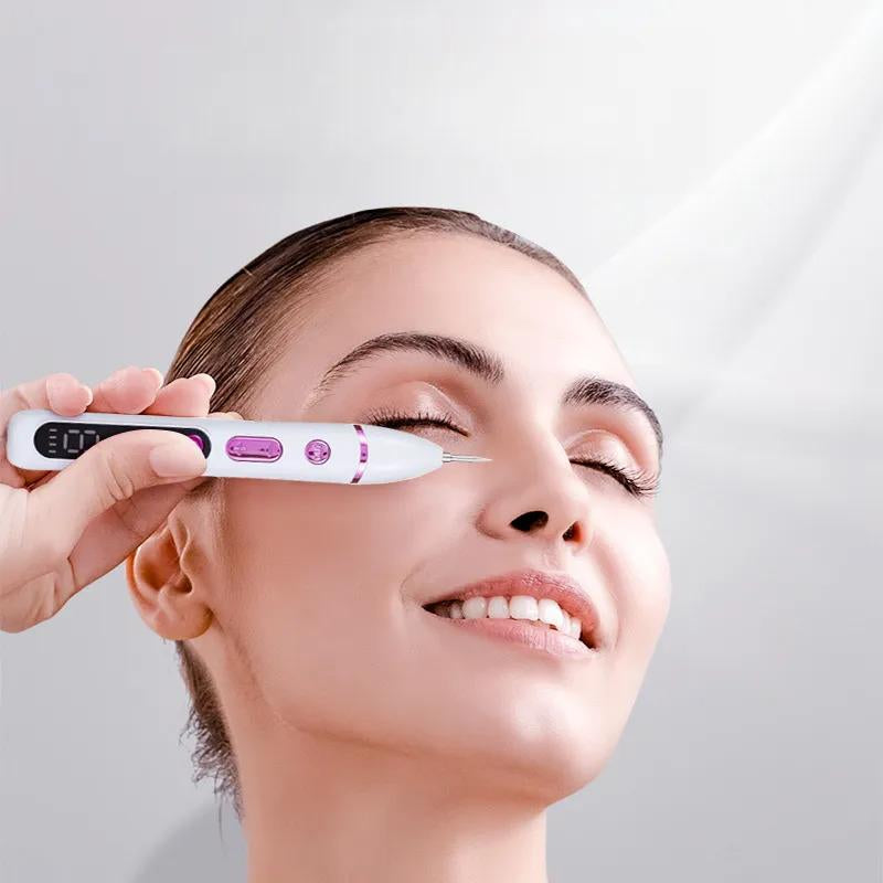 LCD Beauty Pen - Rejuvenating Facial Massager with Ultrasonic Vibrations for Fine Lines & Circulation - Portable Travel Design - Perfect Gift for Birthdays & Holidays