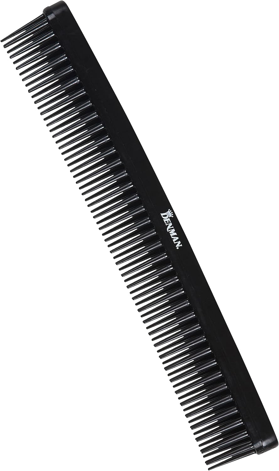 3 Row Detangle and Tease Styling Comb (BLACK) for Wet Detangling, Backcombing and Separating Curls - D12