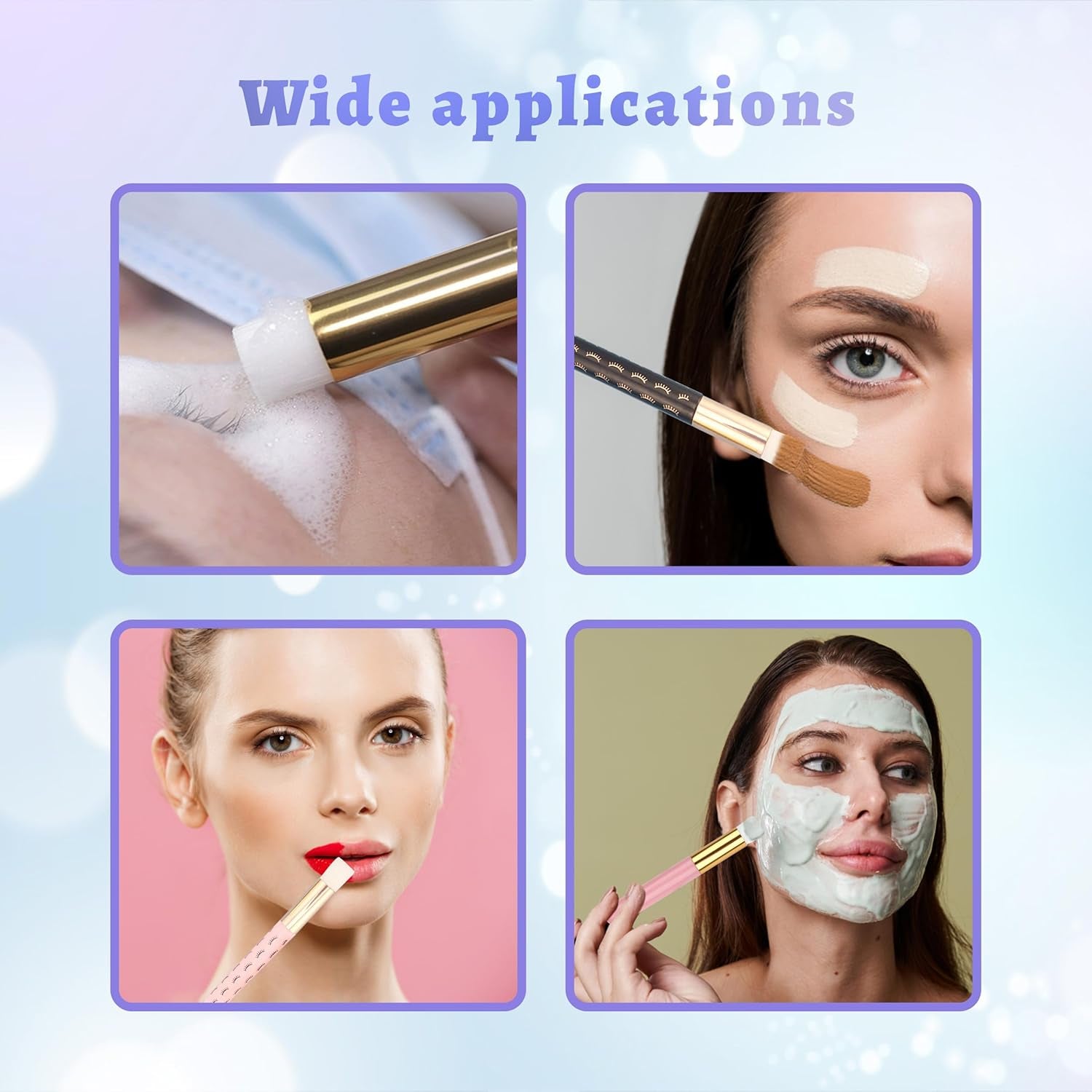 30 Pieces Lash Shampoo Brushes, Eyelash Extension Cleanser Brush, Nose Pore Deep Cleaning Brushes Lash Peel off Blackhead Brush Cleansing Brushes Kit Facial Cleansing Brushes for Beauty Supplies