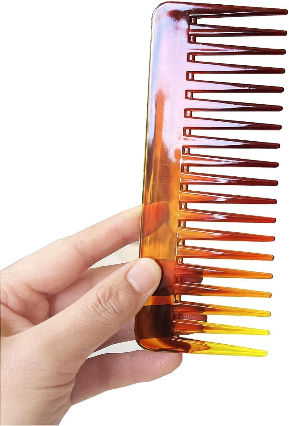 2PCS Wide Tooth Comb, Large Wide Tooth Comb for Women Men and Kids,Handmade Wide Tooth Comb for Curly Hair, Shower Comb Hair Detangler Comb for Curly Hair Wet Dry Hair, Professional Hair Cutting Combs