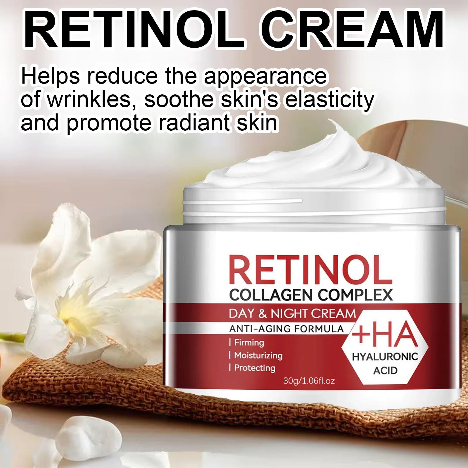 Retinol Face Moisturizer Moisturizing Retinol Cream Anti-Wrinkle Aging Moisturizing Shrink Pores Whitening Smooth Retinol Cream