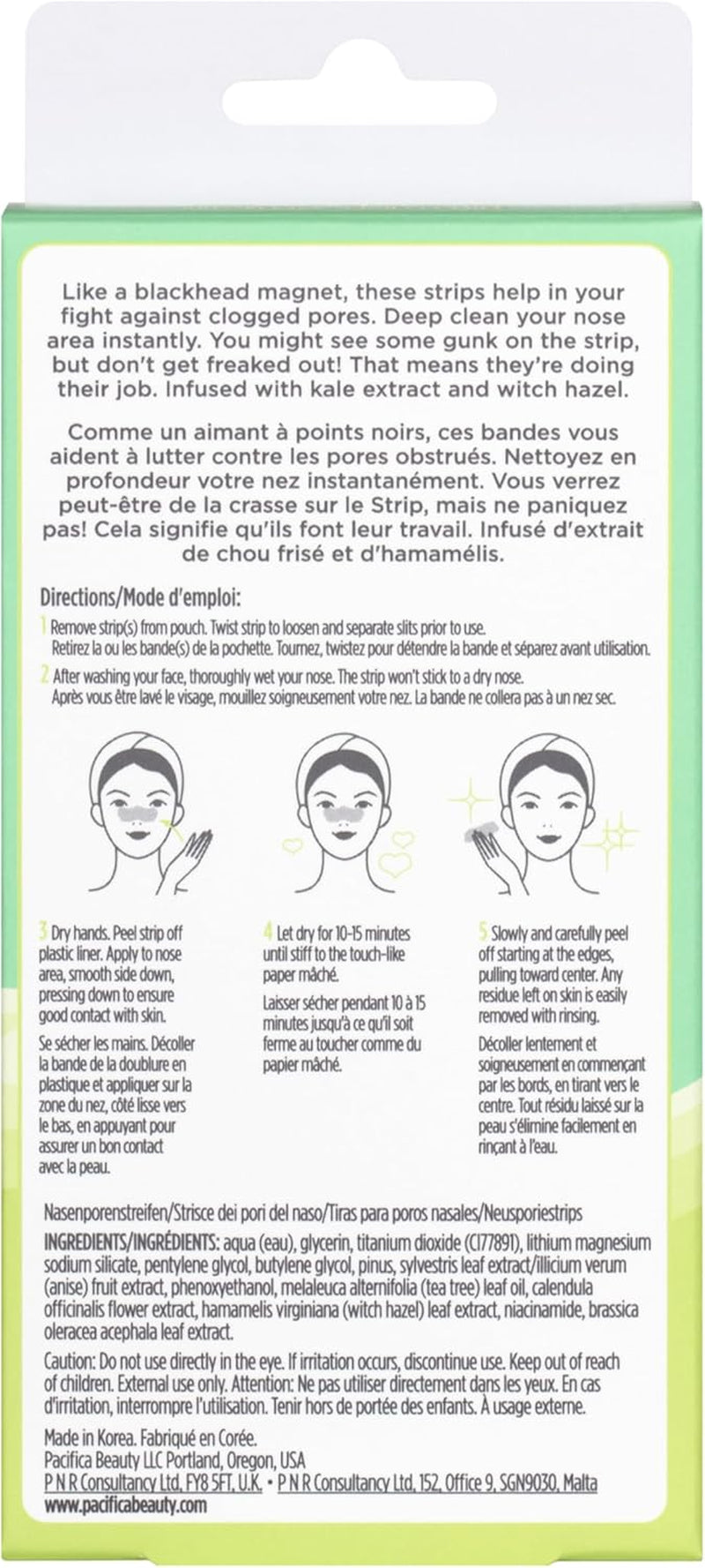 - Blackhead Remover Strips Nose Strips - Kale Detox Skin Care - Deep Cleansing Nose Strips W/Instant Pore Unclogging - Oil-Free, Non-Comedogenic Use Vegan, Clean Beauty Dermatologist Tested