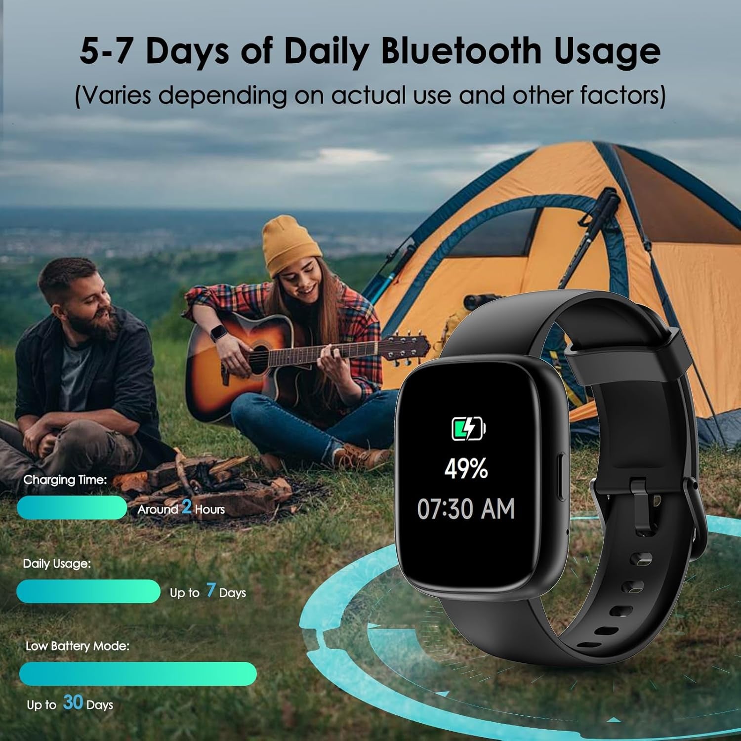 Smart Watch, 1.83" Touch Screen Smartwatch with Alexa Built-In IP68 Waterproof, Pedometer for Men and Women (Pink)