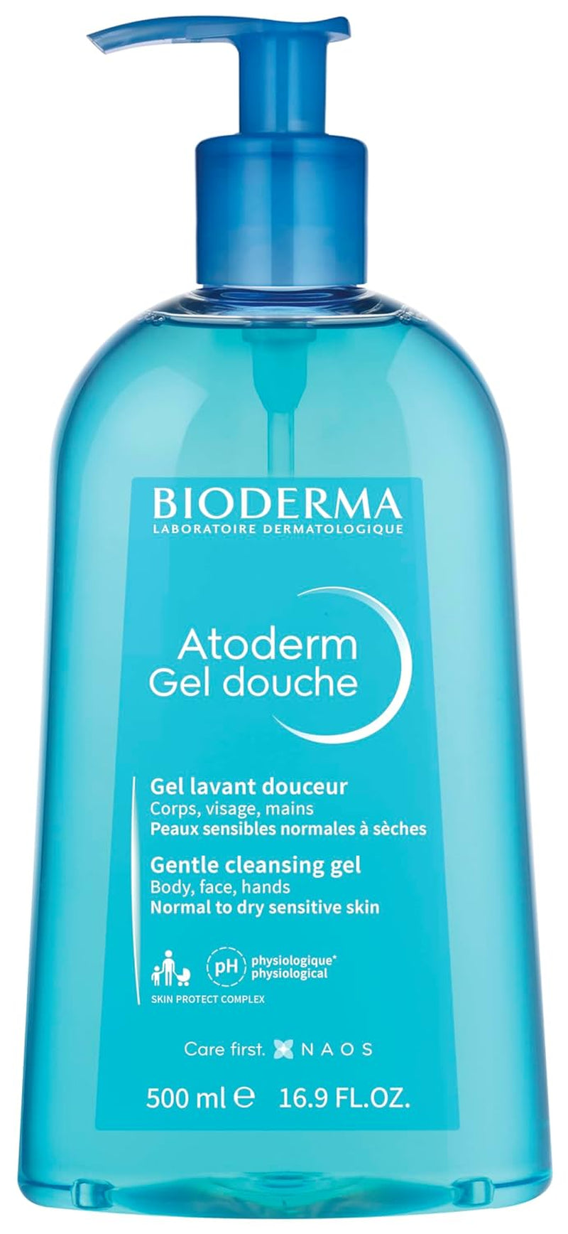 Bioderma - Atoderm Shower Gel Body Wash - Moisturizing Face and Body Cleanser for rmal to Dehydrated Sensitive Skin