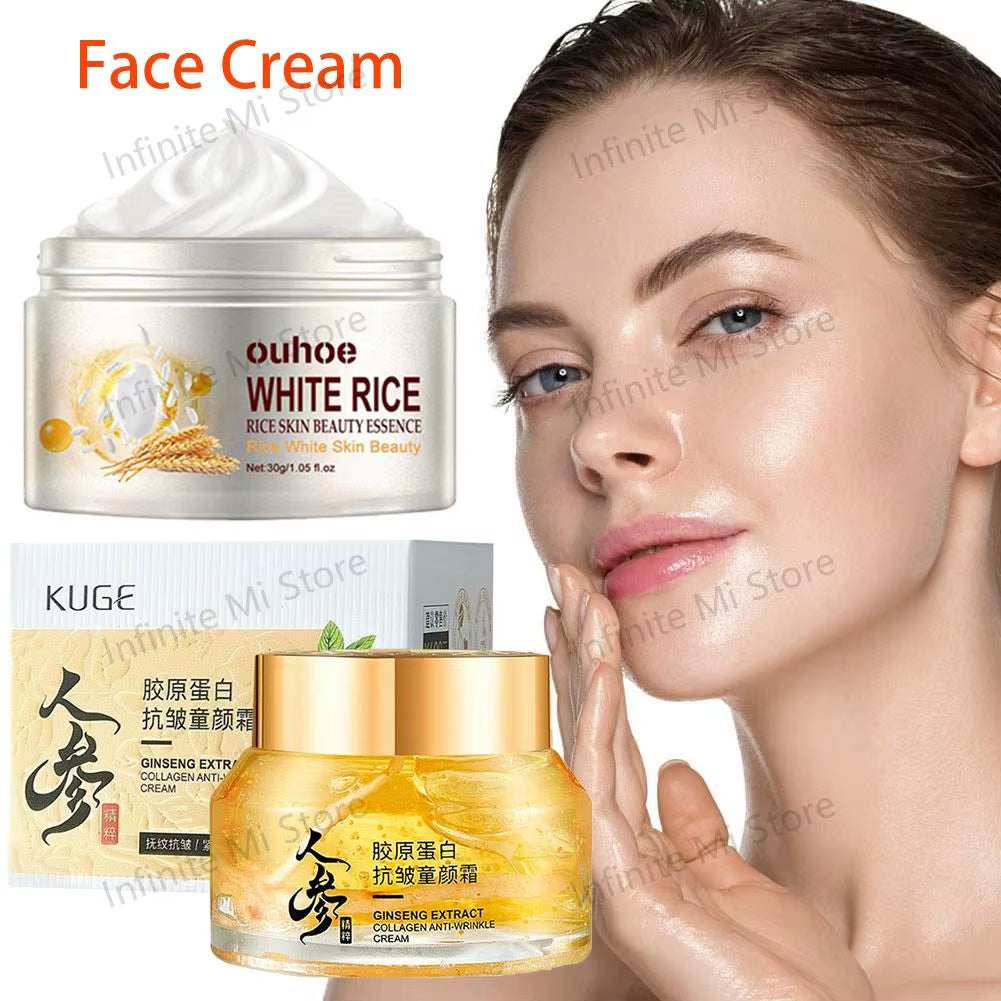 Gold Ginseng Face Cream Polypeptide Moisturizing Niacinamide Facial Serum for Skin Care Cream 24K Gold Ginseng Cream 30G/50G