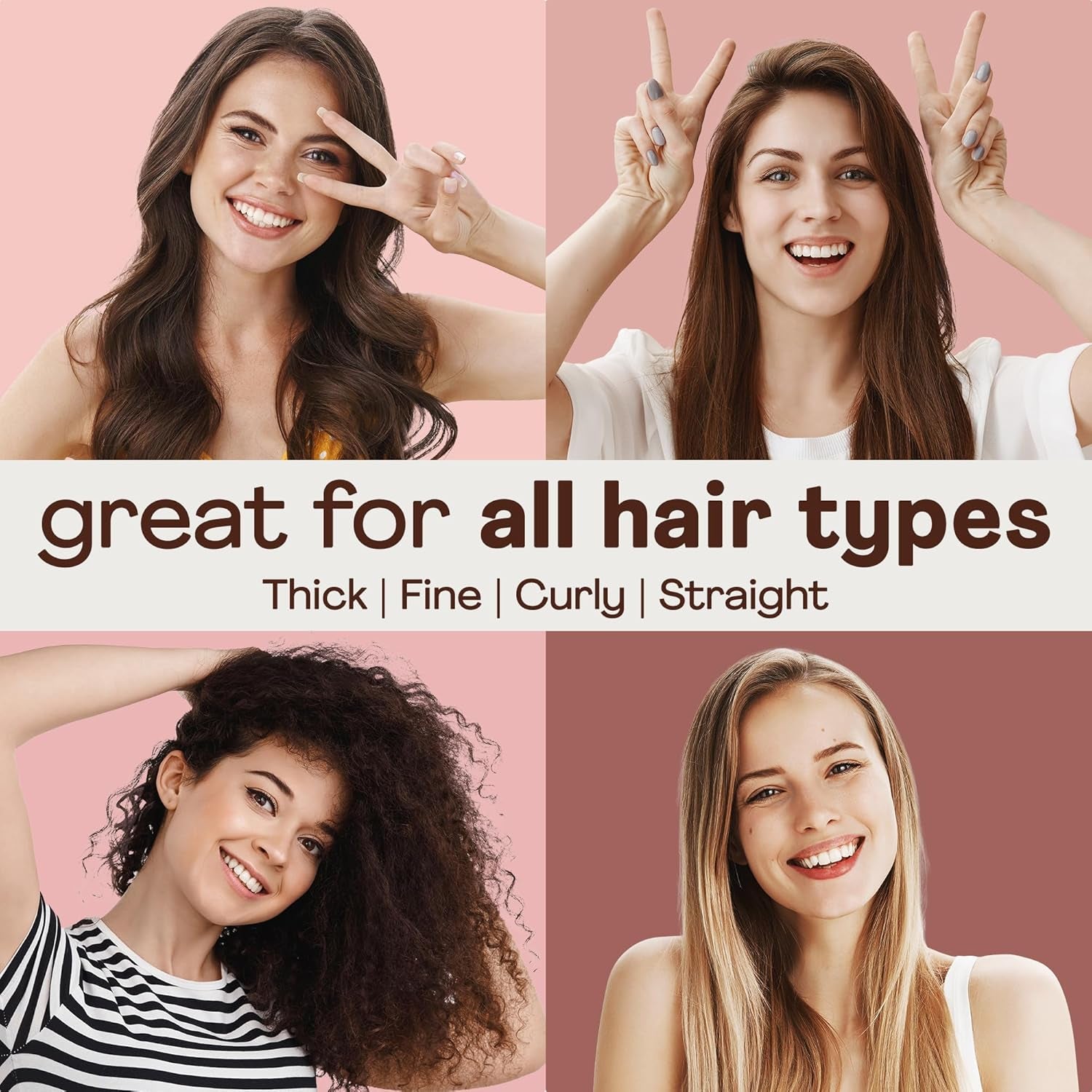 Paddle Brush Best for Detangling, Straightening Hair and Blowdrying, Rose Gold Hairbrush