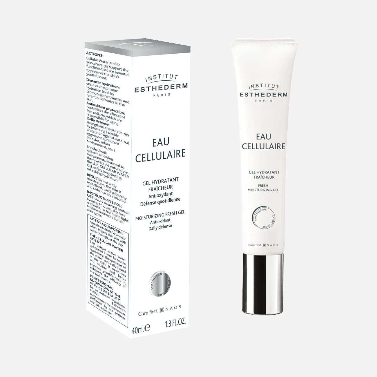 Institut Esthederm - Cellular Water Gel - Refreshing Hydrating Gel, Anti-Pollution, Moisturizing and Freshness Feelings, 40 Ml.