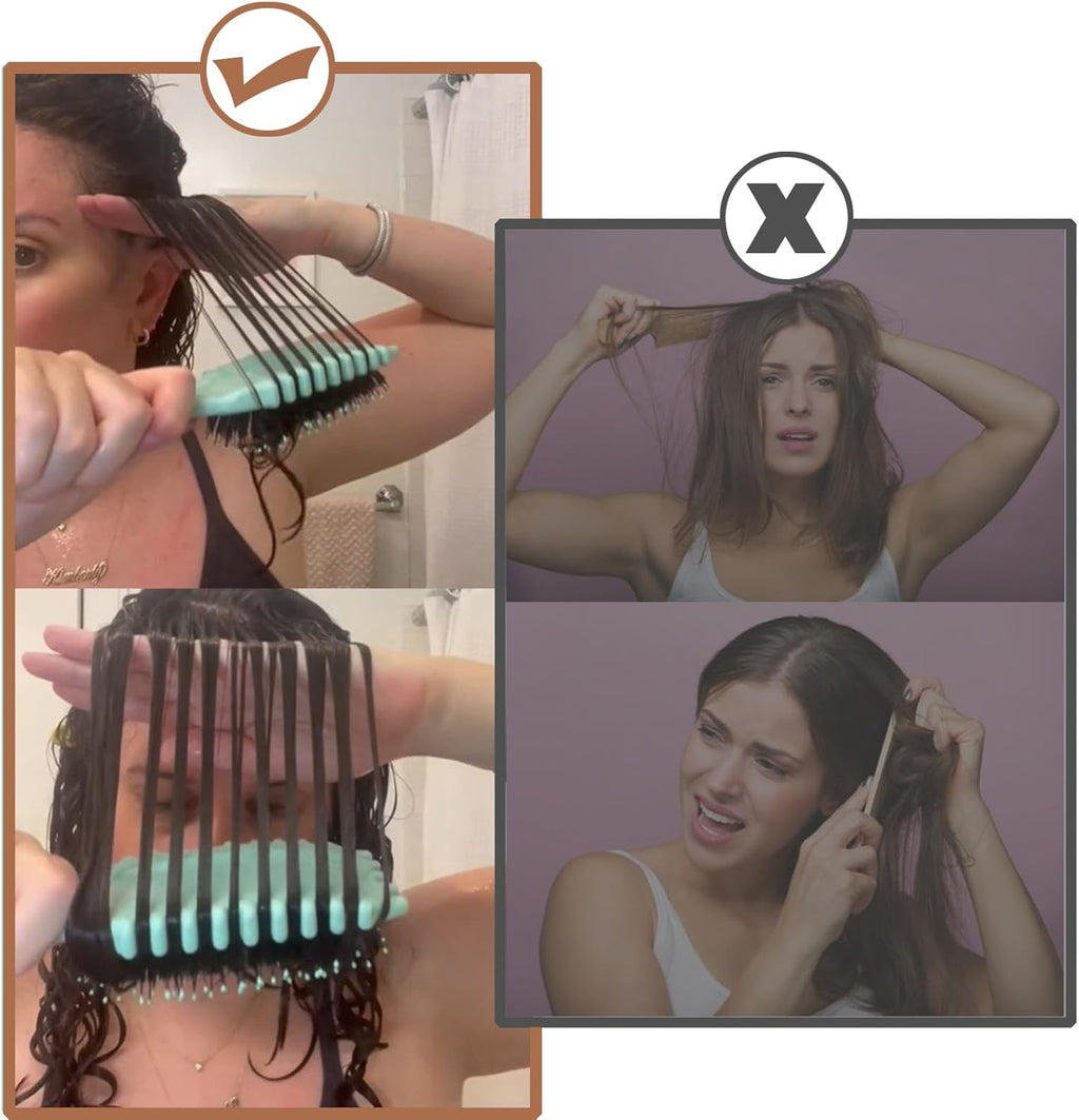 Curly Hair Brush,Curl Brush,Curl Defining Brush,Newest Boar Bristle Hair Brush,Suitable for All Hair Types,Including Hair Grab and Headband,Boar Bristle Hair Brush,Hair Brush for Women(Beige)