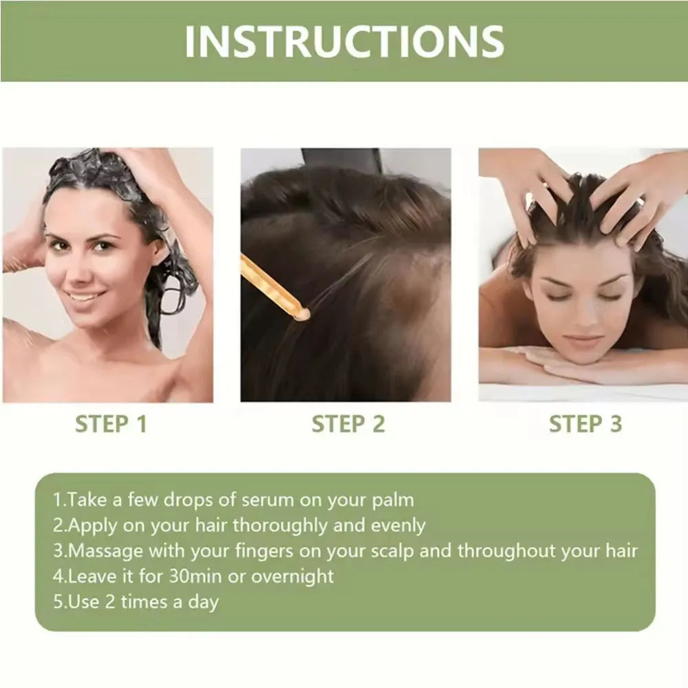 Hair Growth Oil Organic Peppermint Rosemary Scalp Strengthening Oil Nourishing Care Anti-Split Ends and Hair Loss Hair Oil Set