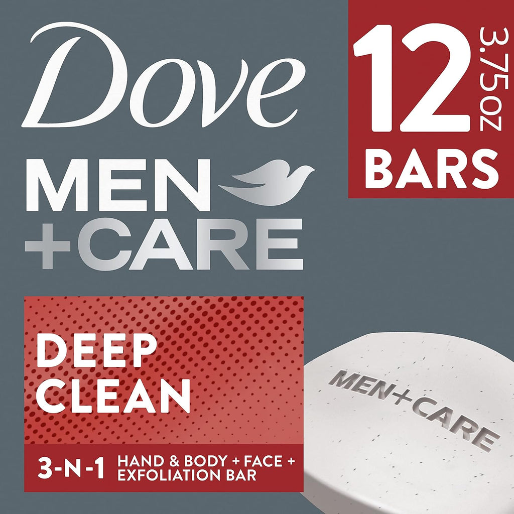 Hand & Body + Face + Exfoliation Bar Soap with Purifying Grains & Body and Face Bar Soap for Healthy and Strong Skin Clean Comfort ¼ Moisturizing Cream 106 G Pack of 6