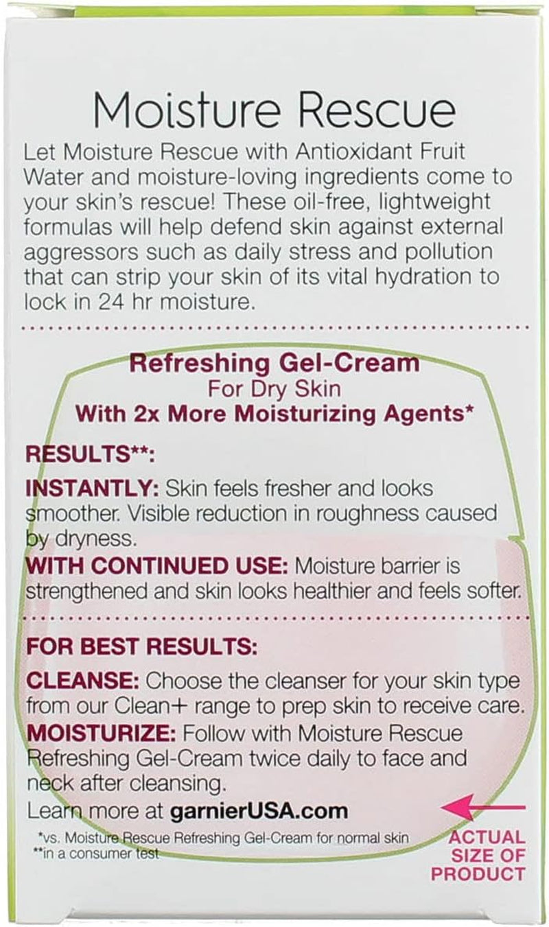 Moisture Rescue Refreshing Gel-Cream for Dry Skin, 1.7 Oz (Pack of 3)