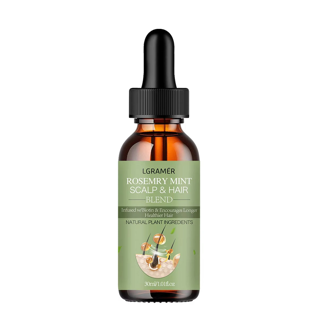 Hair Growth Oil Organic Peppermint Rosemary Scalp Strengthening Oil Nourishing Care Anti-Split Ends and Hair Loss Hair Oil Set