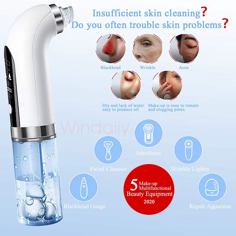 2025 Blackhead Remover Pore Vacuum Cleaner Electric Micro Small Bubble Facial Cleasing Machine USB Rechargeable Beauty Device