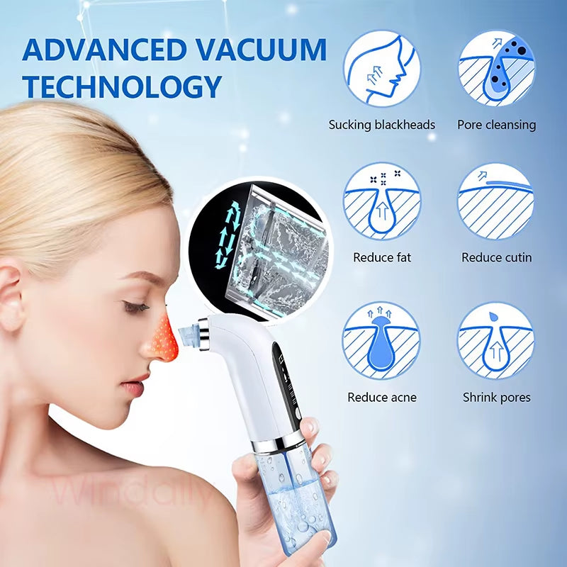 2025 Blackhead Remover Pore Vacuum Cleaner Electric Micro Small Bubble Facial Cleasing Machine USB Rechargeable Beauty Device