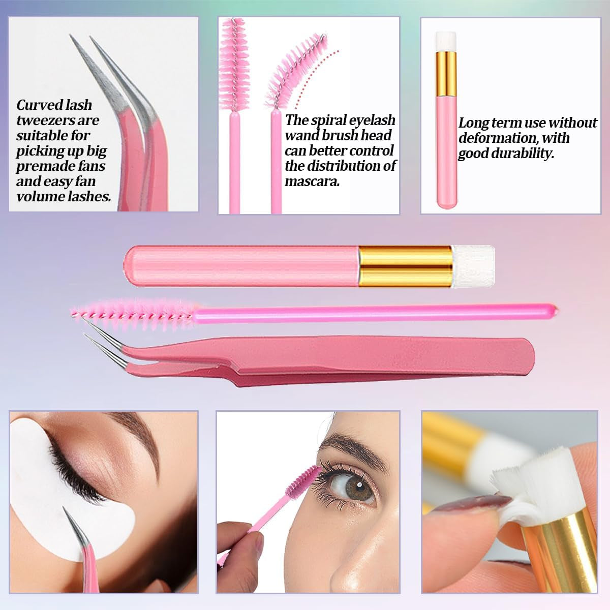 DIY Extension Kit 280 Pcs 9-16Mm 30D+40D Individual Lashes Clusters with Bond and Seal Glue Remover, Eyeliner, Mascara, Tweezers, Shampoo, Cleansing Brush