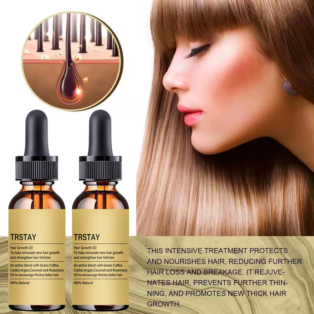 Black Women Hair Growth Oil Best Hair Loss Regrowth Serum Oil Essence Treatment Ginger Organic Oils Men and Women Hair Products