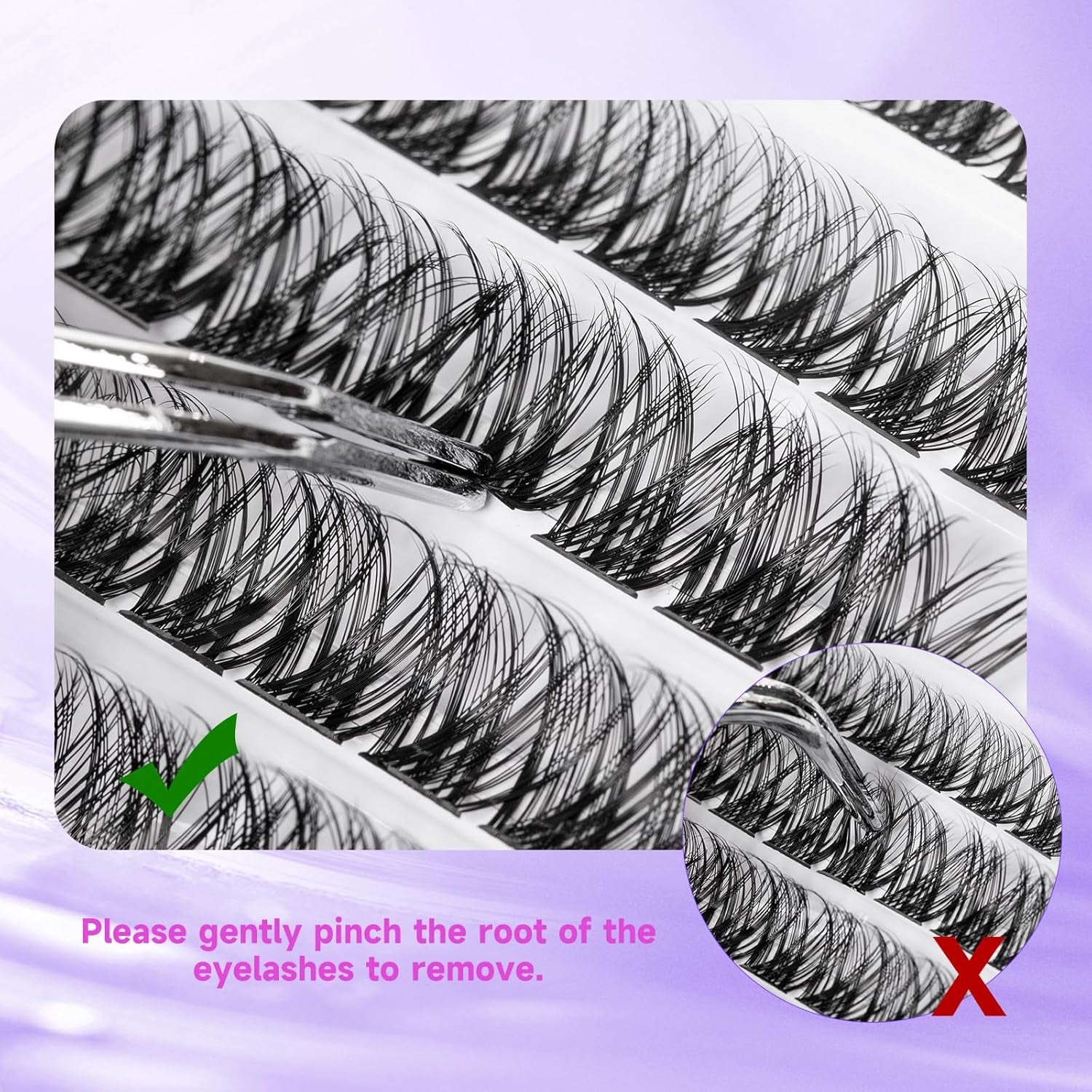 Individual Lashes 120 Cluster Lashes DIY Eyelash Extension Thin Band Wide Stem Lash Clusters with Applicator and Lash Bond and Seal Lash Extension Kit Mix 10-16Mm Length C/D Curl - OP01