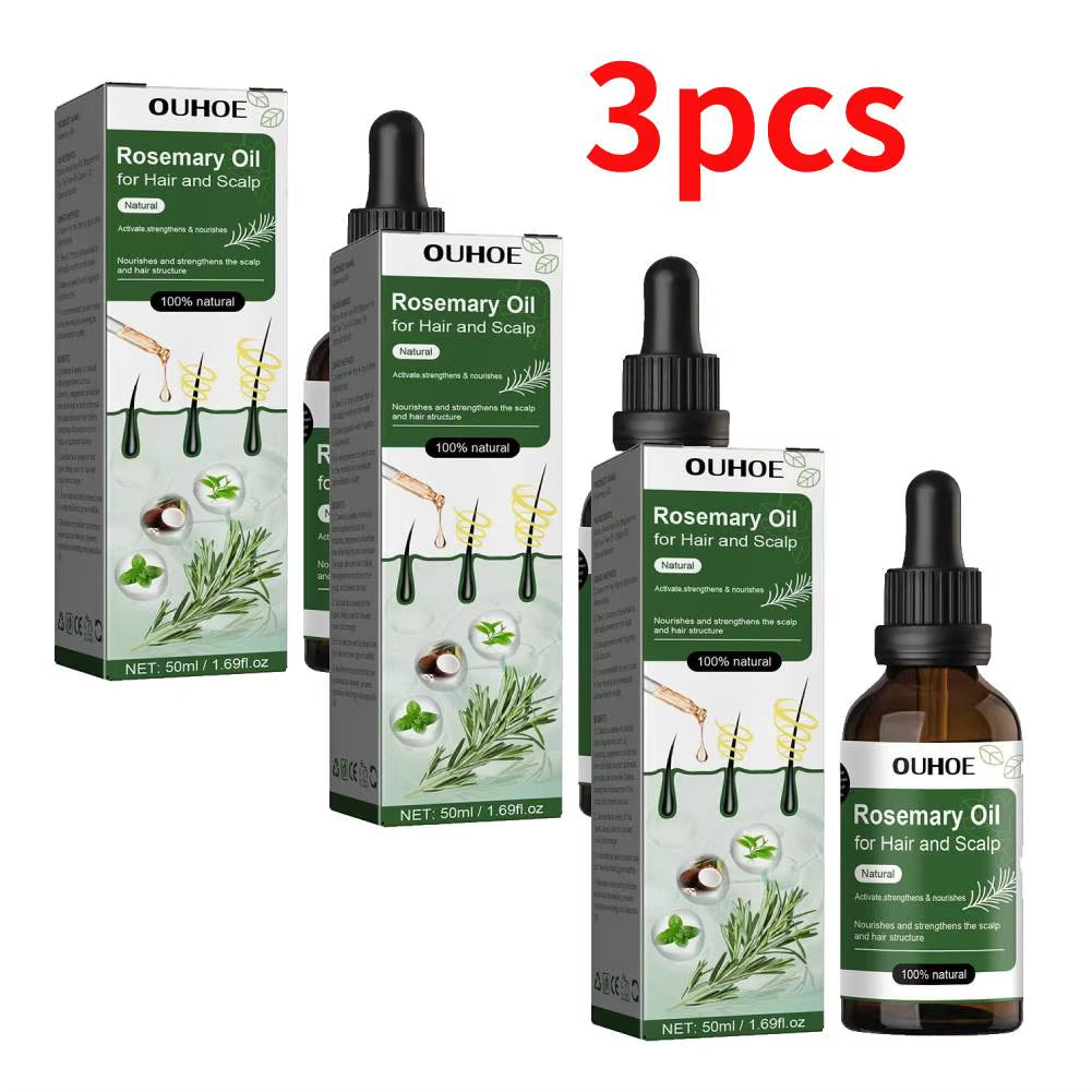 3Pcs Hair Care Rosemary Aroma Oil for Dry Scalp Stimulates Nourishing Hair Care Essential Oil 50Ml Wholesale