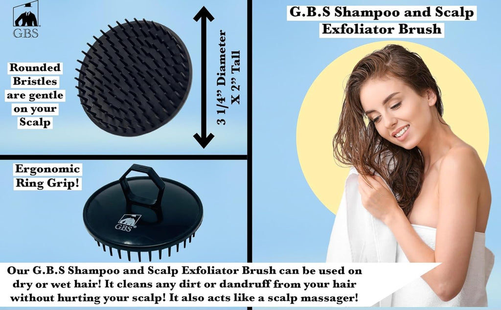 Wave Detangling Brush - Best Hair Massage Brush for Straight, Curly, Wavy, Thick, Thin, Wet, Dry Hair, Premium Wave Detangling Brush Detangle Soft Bristles for Women, Men, and Kids (Pack of 3)