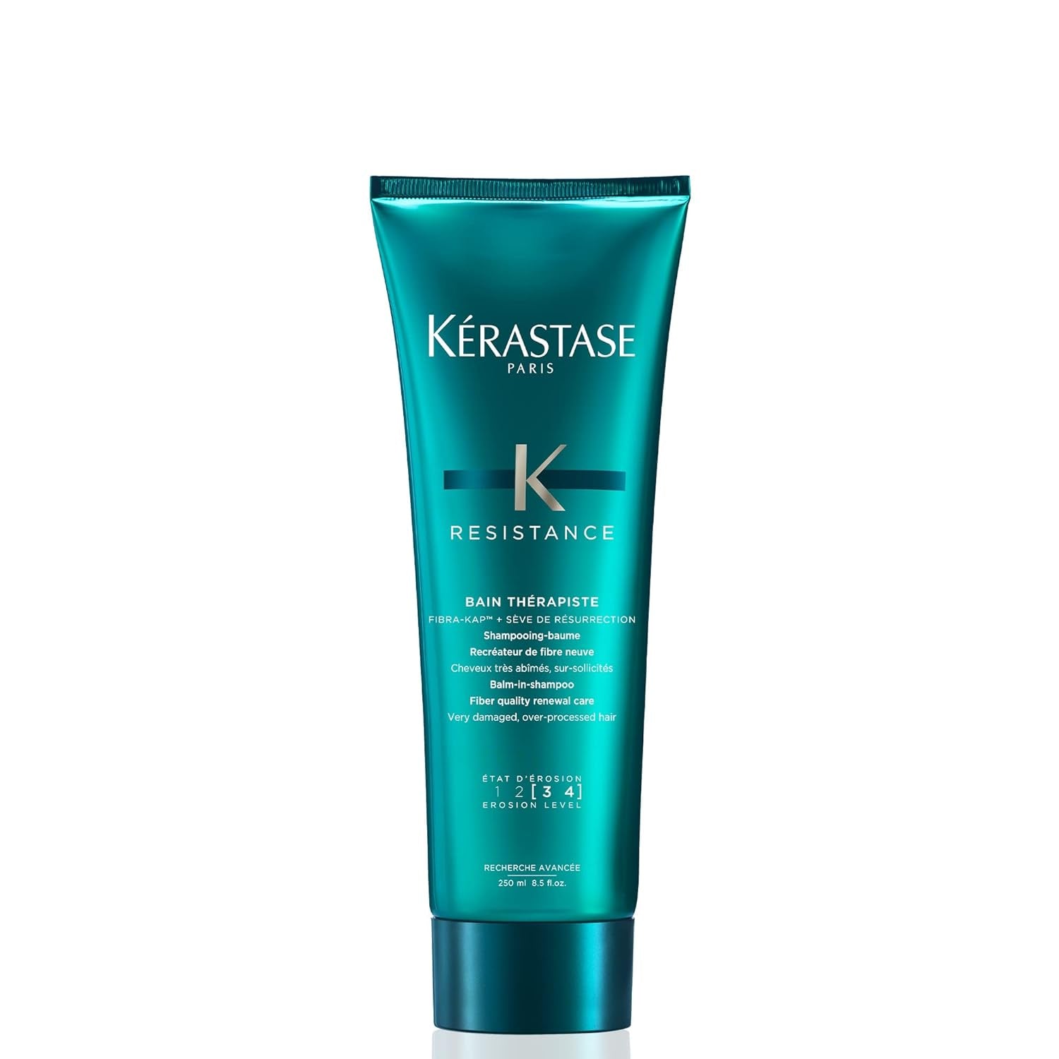 Kérastase Resistance, Bain Therapiste Shampoo, Repairing Gel Shampoo, Soothing Texture for Itchy Scalp, with Protein for Weak Hair, for Over-Processed and Damaged Hair, 250 Ml