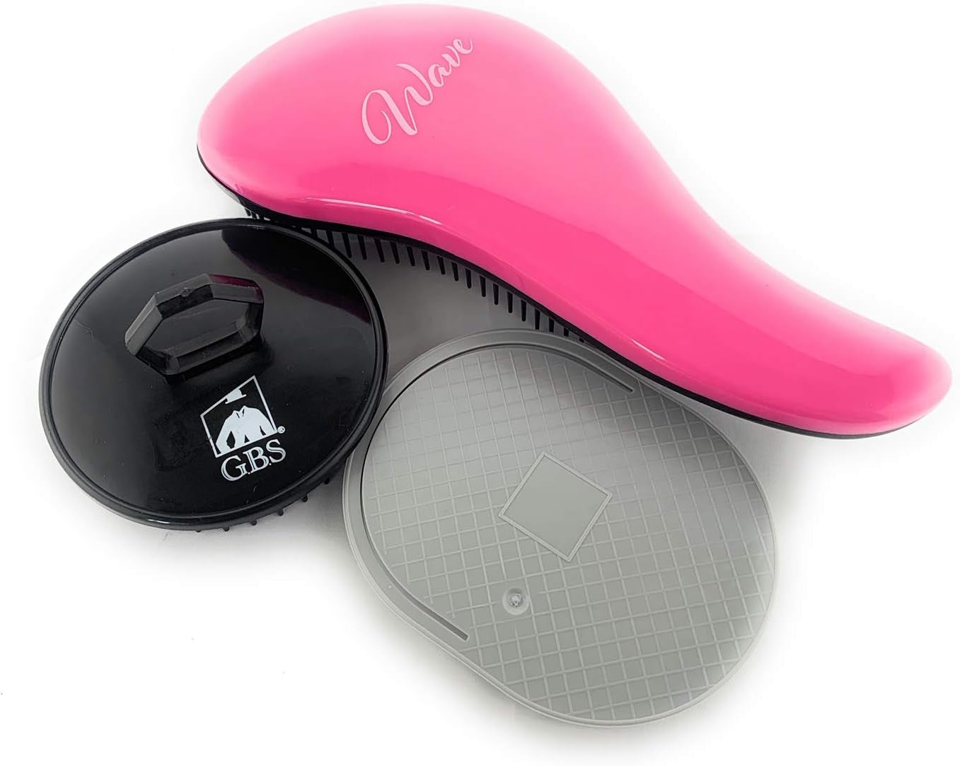 Wave Detangling Brush - Best Hair Massage Brush for Straight, Curly, Wavy, Thick, Thin, Wet, Dry Hair, Premium Wave Detangling Brush Detangle Soft Bristles for Women, Men, and Kids (Pack of 3)