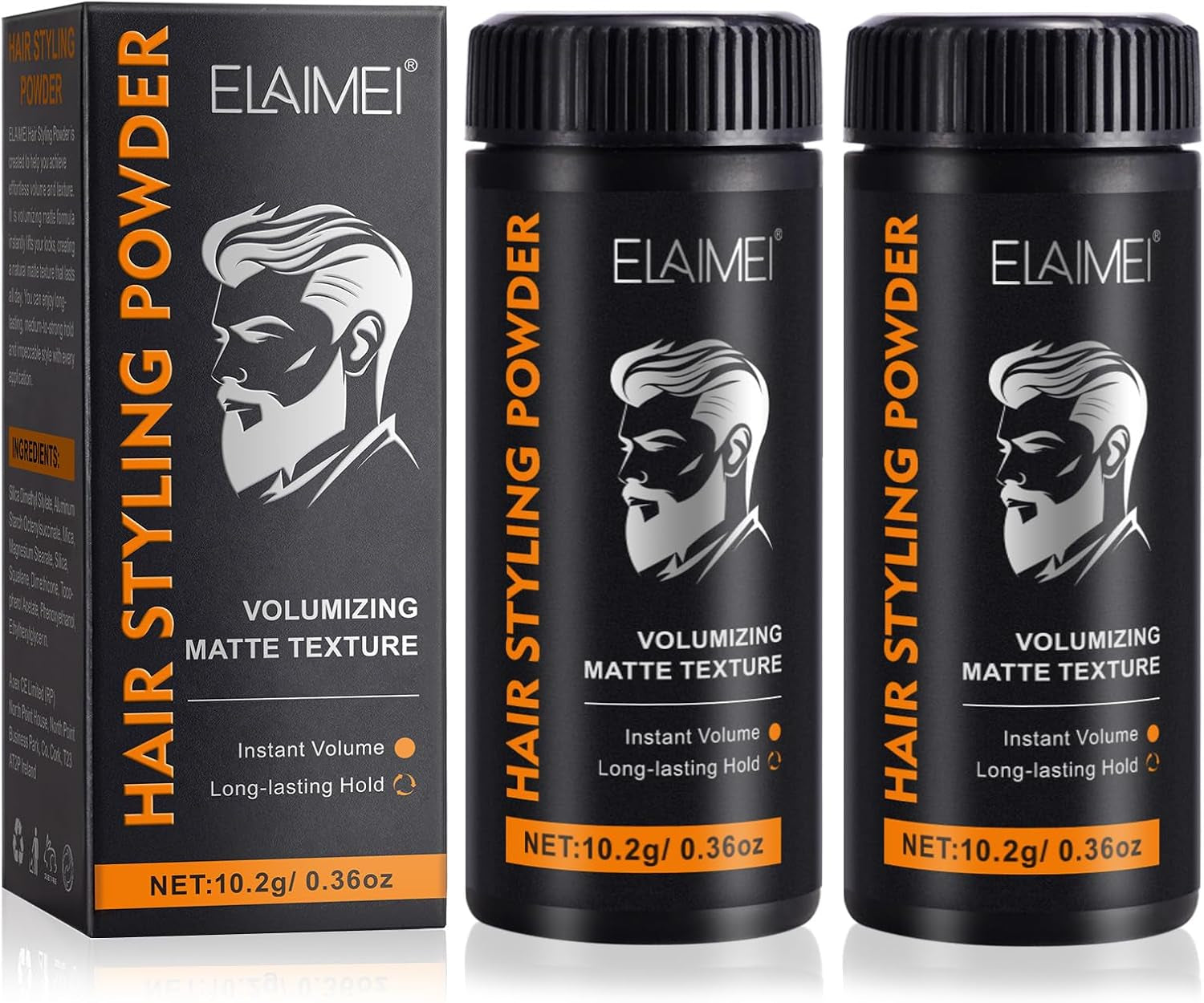 Hair Texture Powder for Men and Women - Fluffy Volume, Oil Control, Mattifying, Long-Lasting Hold - Styling Powder for All Hair Types (2X10G Pack)