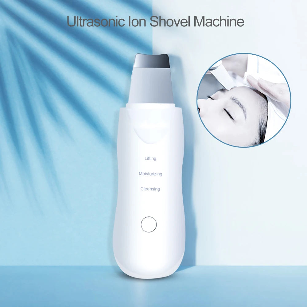 Vibration Facial Massage Skin Scrubber Cleaner Ion Acne Blackhead Remover Peeling Shovel Cleaner Facial Massager Skin Care