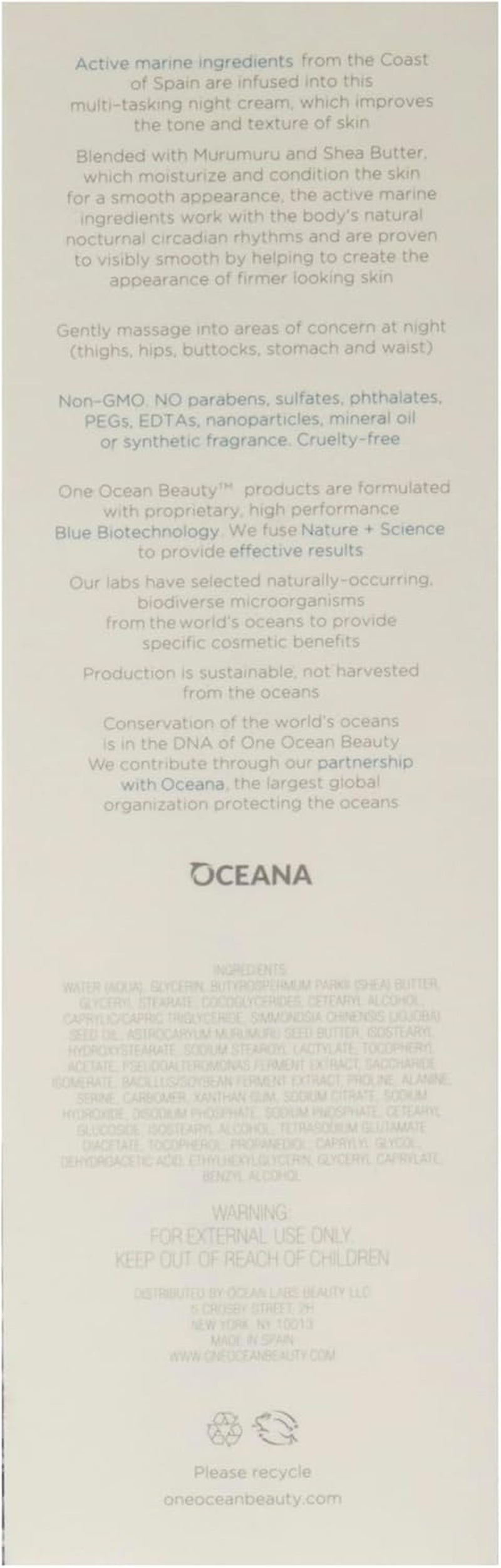 Beauty Ultra Marine Cellulite Night Cream Cream Women 6.76 Oz