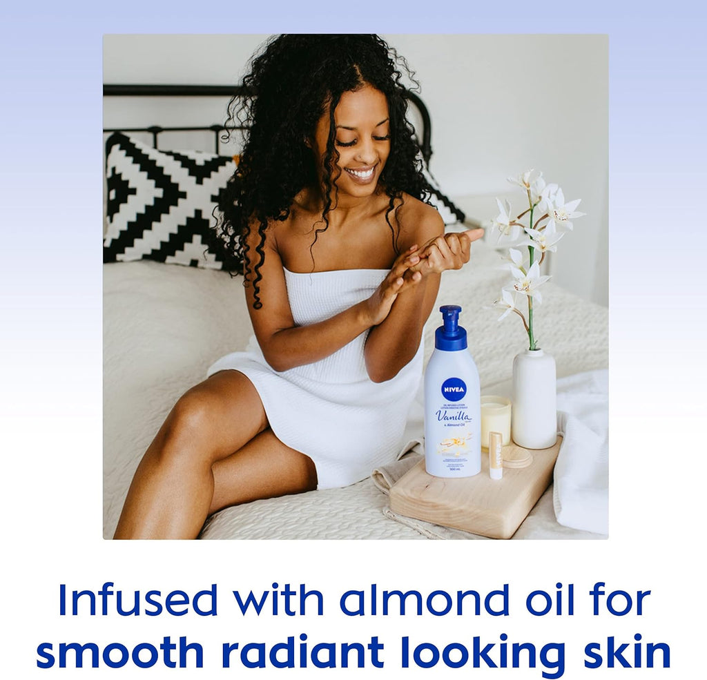 Nourishing Body Milk | 48H Moisture |Daily Moisturizer| Non-Greasy, Intense Moisture & Oil-Infused Vanilla & Almond Oil Body Lotion | Non-Greasy, Fast Absorbing Daily Moisturizer