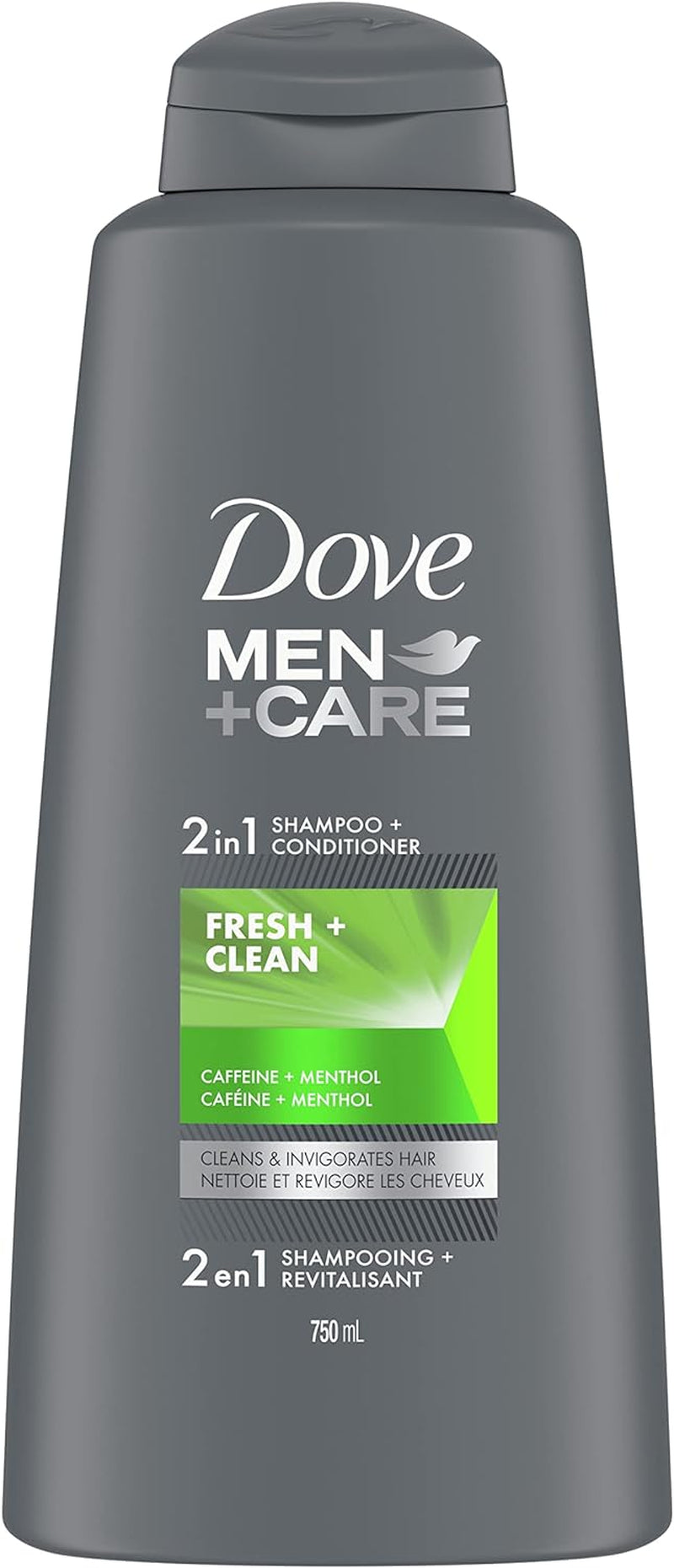 Fresh & Clean 2-In-1 Shampoo & Conditioner for Dry Hair with Caffeine and Menthol 750 Ml