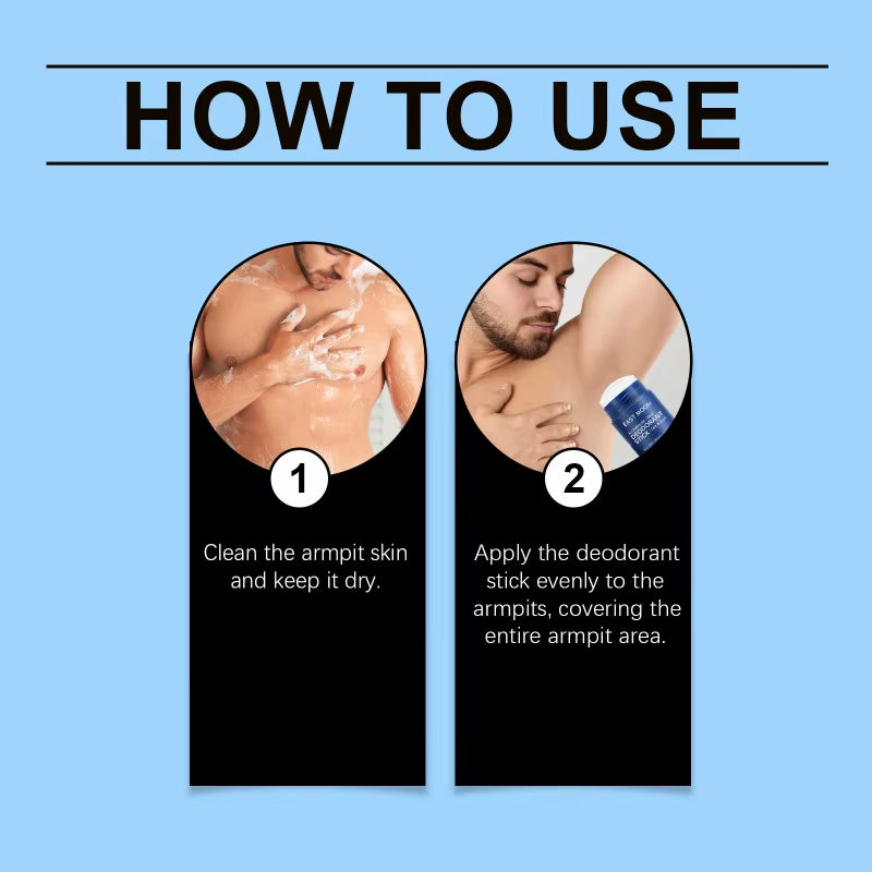 Natural Deodorant Stick Fragrance Armpit Protection Cleansing Body Dry Skin Health Care Underarm anti Odor Women Men Sports 40G