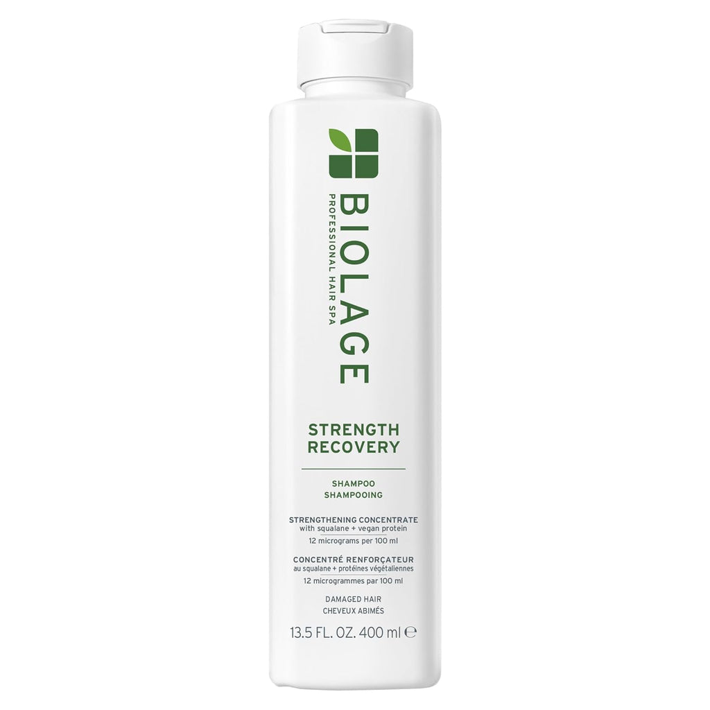 Biolage Strength Recovery Shampoo, for Damaged & Sensitized Hair, Gently Cleanses & Reduces Breakage, Vegan, Cruelty-Free, Packaging May Vary