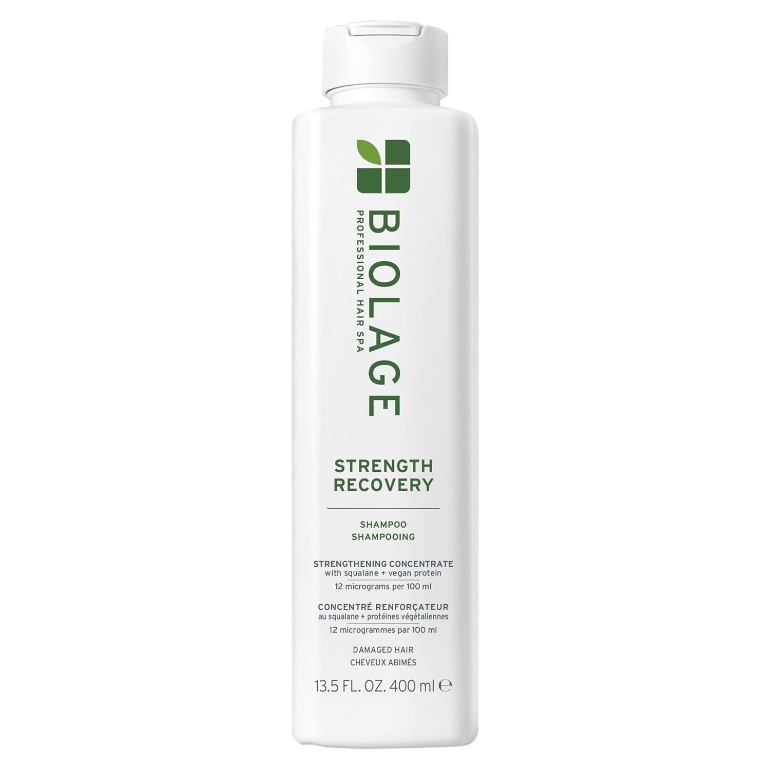 Biolage Strength Recovery Shampoo, for Damaged & Sensitized Hair, Gently Cleanses & Reduces Breakage, Vegan, Cruelty-Free, Packaging May Vary
