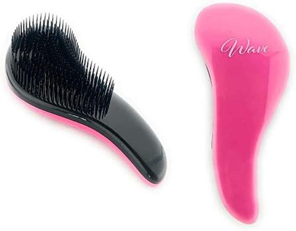 Wave Detangling Brush - Best Hair Massage Brush for Straight, Curly, Wavy, Thick, Thin, Wet, Dry Hair, Premium Wave Detangling Brush Detangle Soft Bristles for Women, Men, and Kids (Pack of 3)